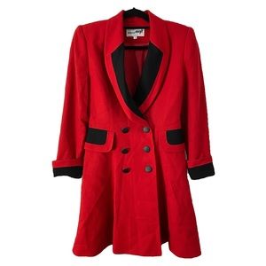 100% Wool Made In Canada Red Blazer Dress